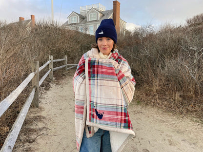 Nantucket Plaid Fleece Sherpa Blanket