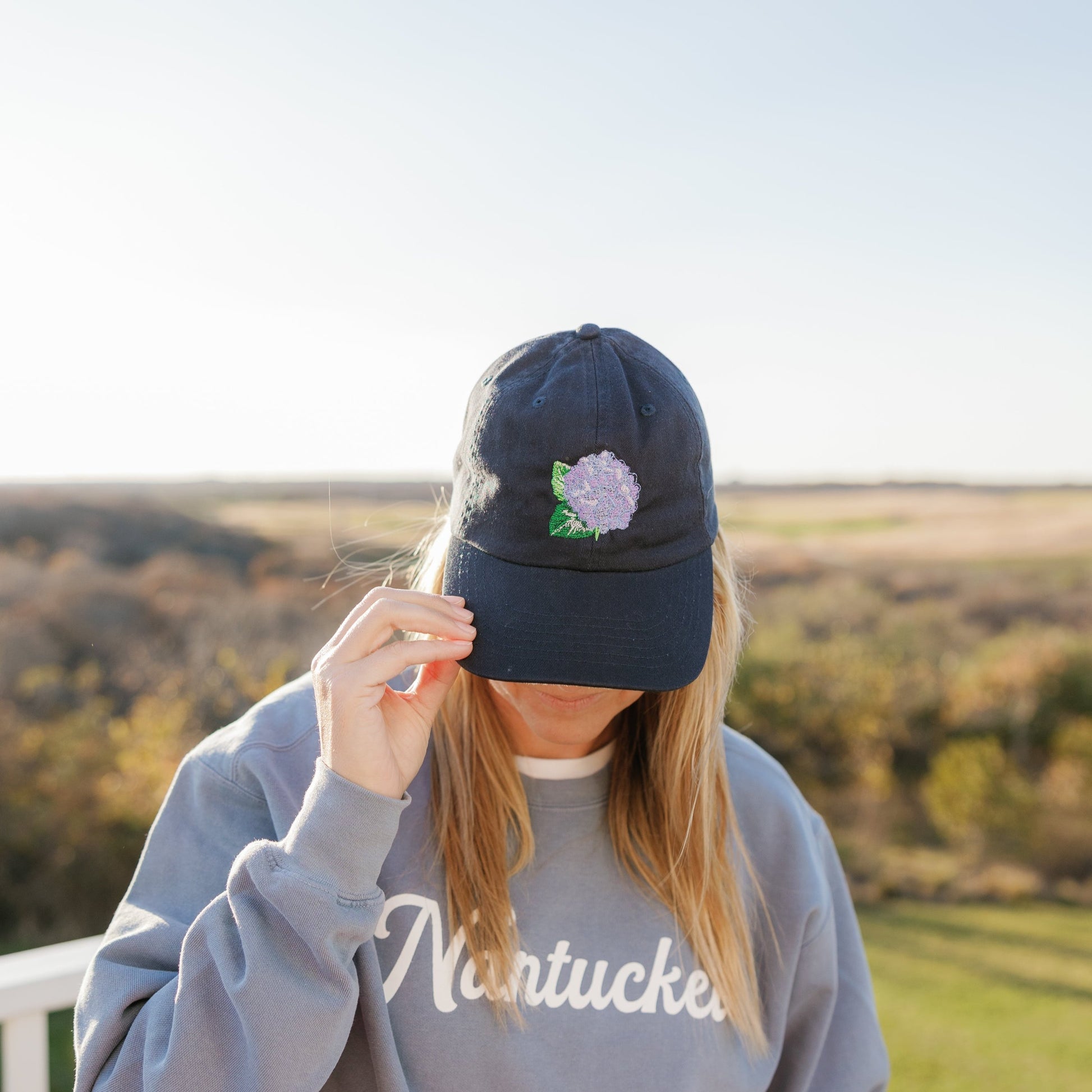 Hydrangea Baseball Cap - My Nantucket Shop

Snapback, hat, trucker, brim. 
Shop authentic Nantucket-themed merchandise, clothing, towels, beanies, and more, designed with love and shipped directly from Nantucket, Massachusetts.